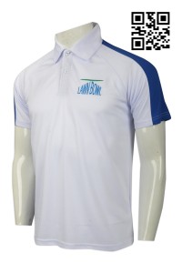 P688 設計袖撞色Polo恤   大量訂造Polo恤  保齡球隊衫 網上下單大碼Polo恤  Polo恤供應商     白色